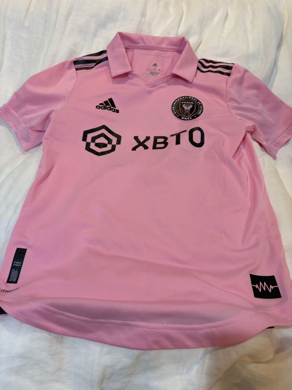adidas Pink Kids Soccer Jersey with Black Logos